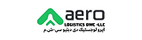 Logo for Aero Freight Co. Ltd. features a green triangular symbol and black text in English and Arabic on a white background, conveying professionalism.